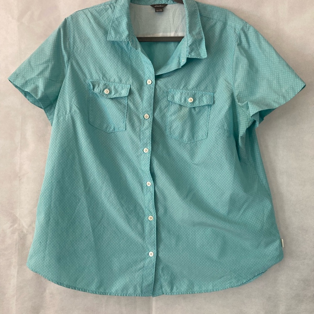 Eddie Bauer Aqua Short Sleeve Shirt